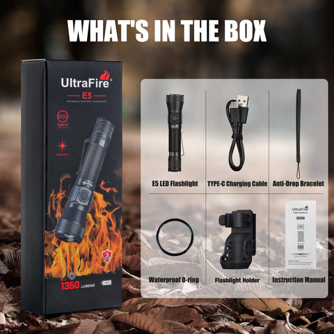 ULTRAFIRE E5 ready for emergency or patrol scenarios.