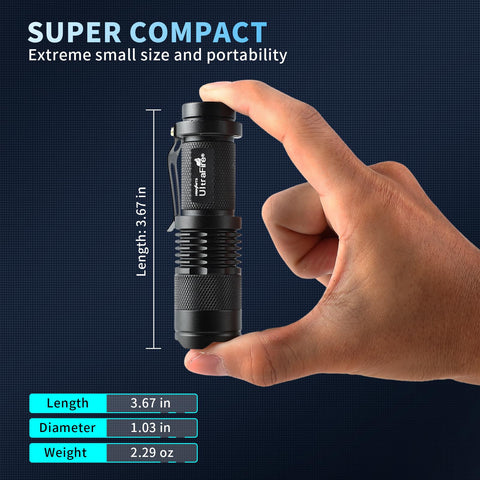 ULTRAFIRE SK68 IP65-rated body withstands rain and rugged outdoor handling