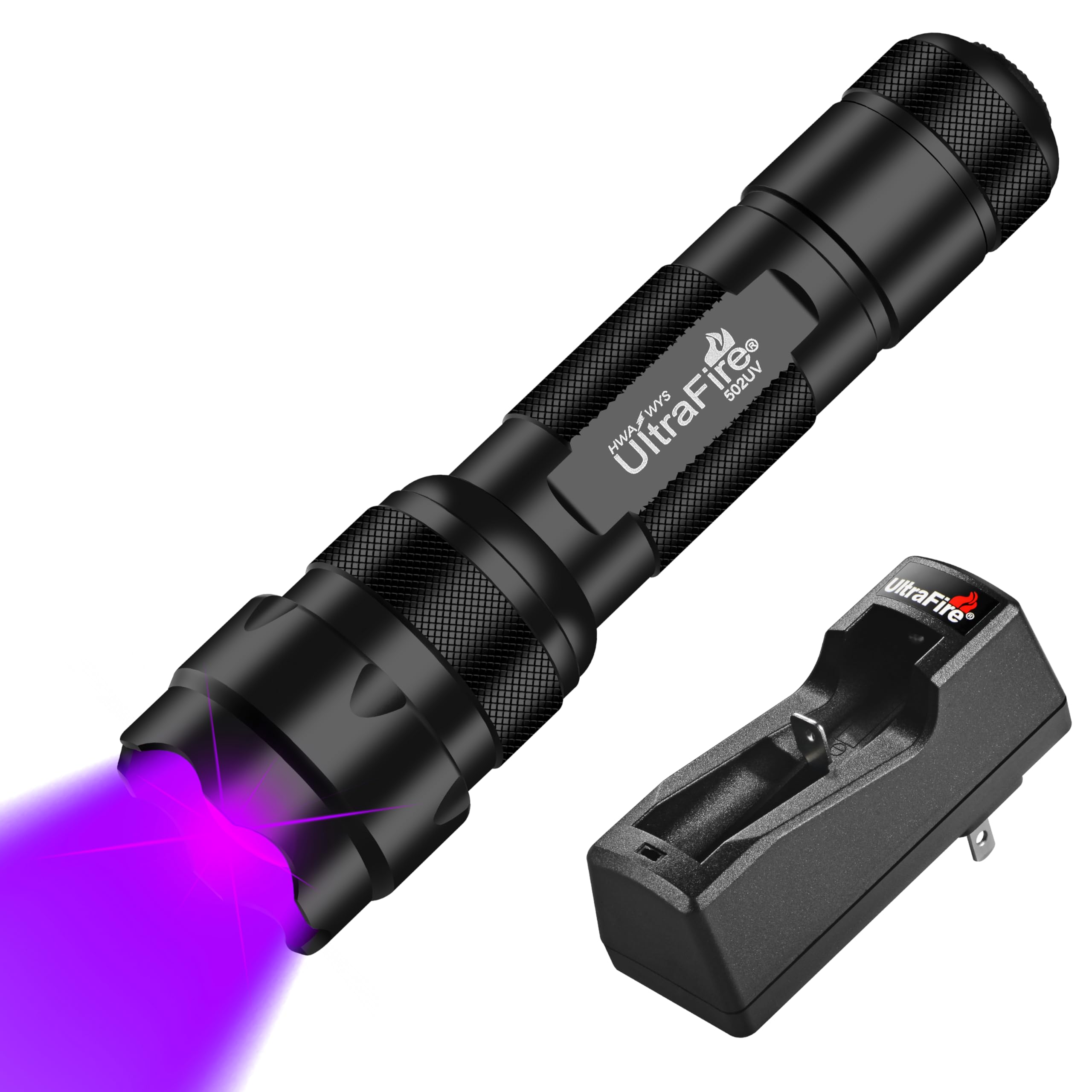 ULTRAFIRE UV Flashlight reveals urine stains in dim lighting for quick checks