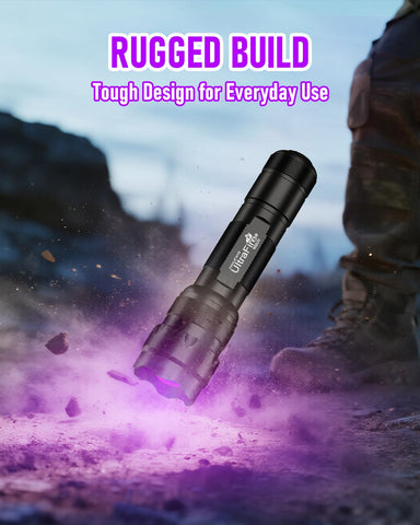 ULTRAFIRE UV Flashlight supports night and indoor inspections in various settings