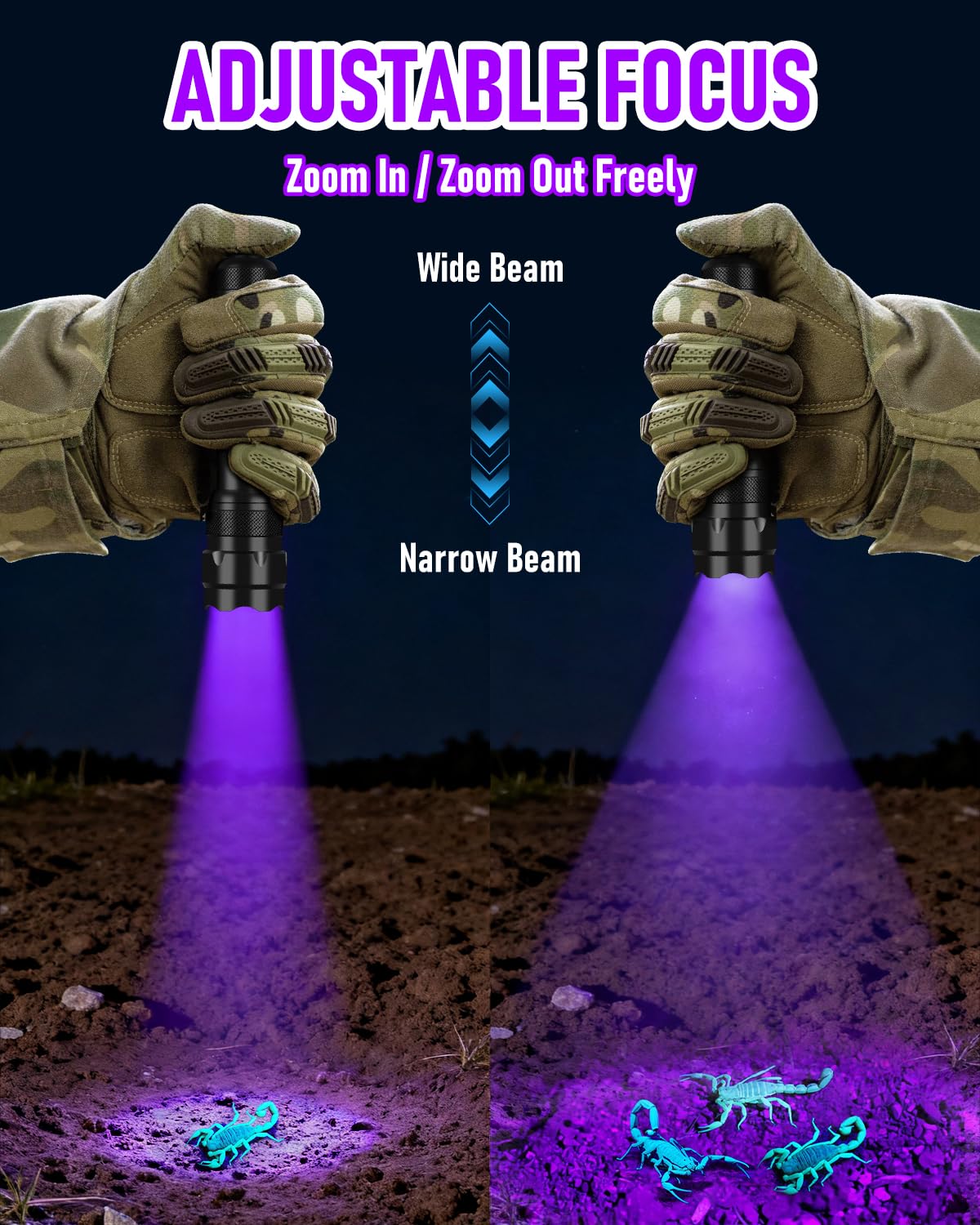 ULTRAFIRE UV Flashlight detects leaks and contaminants with bright light