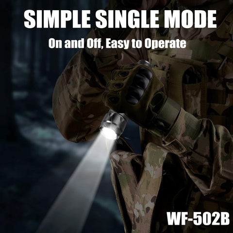 ULTRAFIRE WF-502B rugged aluminum body built for tough outdoor use.
