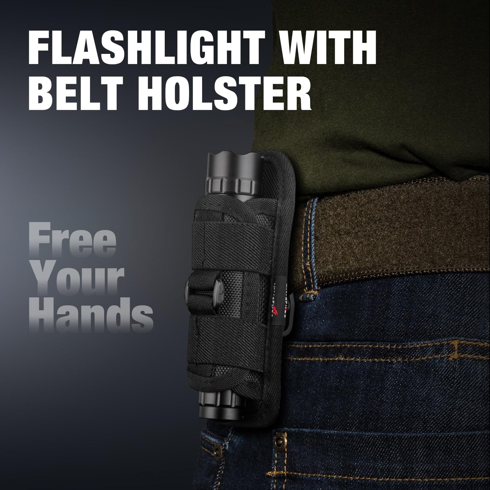 ULTRAFIRE WF-501BX aerospace aluminum body for rugged use.