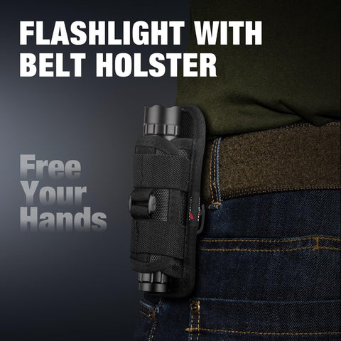 ULTRAFIRE WF-501BX aerospace aluminum body for rugged use.