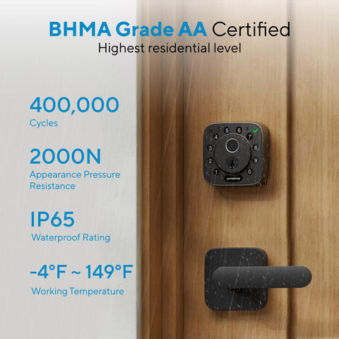 ULTRALOQ Bolt easy installation without wiring required