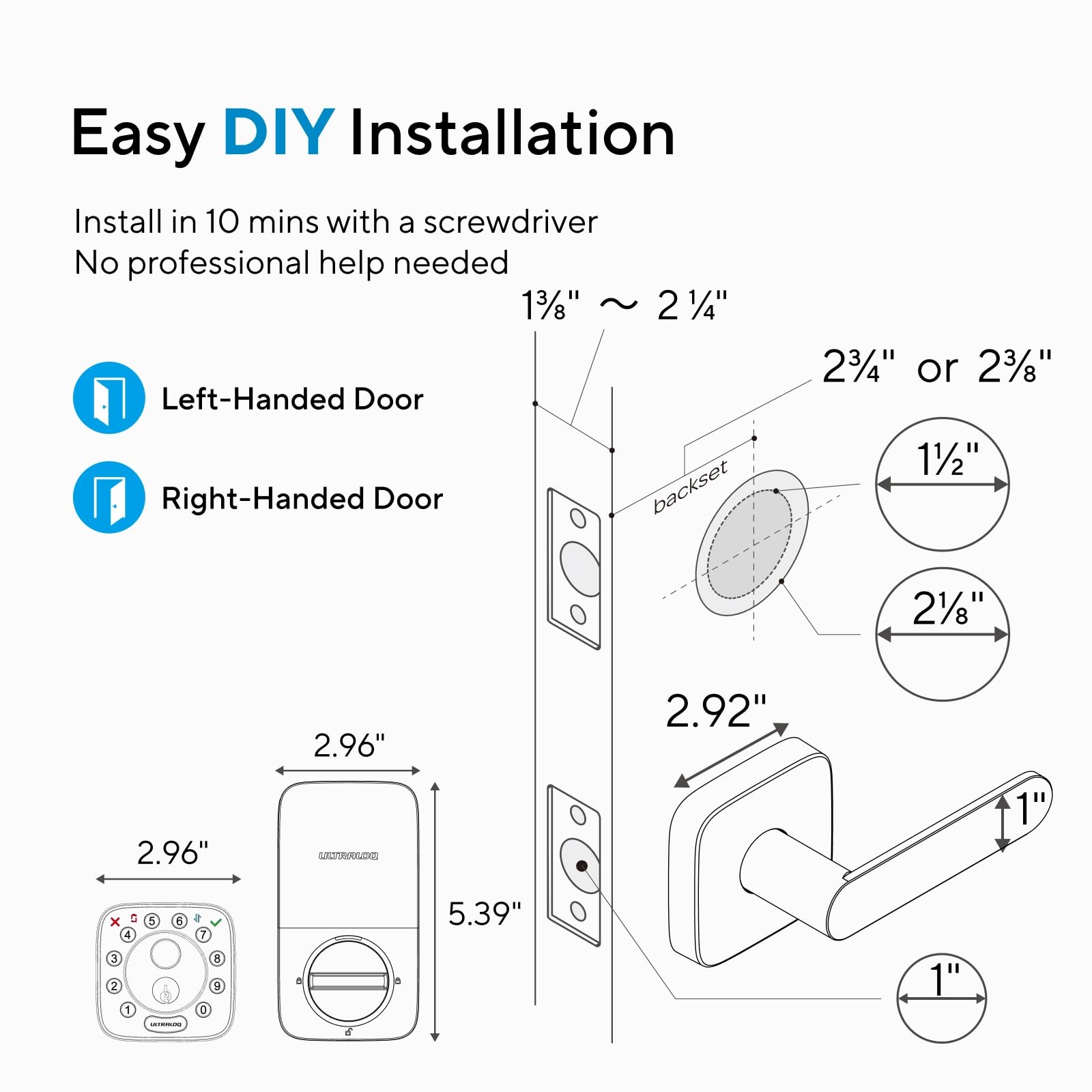 ULTRALOQ Bolt compatible with Apple HomeKit, Alexa, and Google for automation.