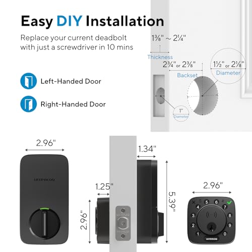ULTRALOQ Bolt easy installation with screwdriver in minutes