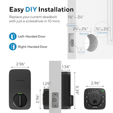ULTRALOQ Bolt easy installation with screwdriver in minutes
