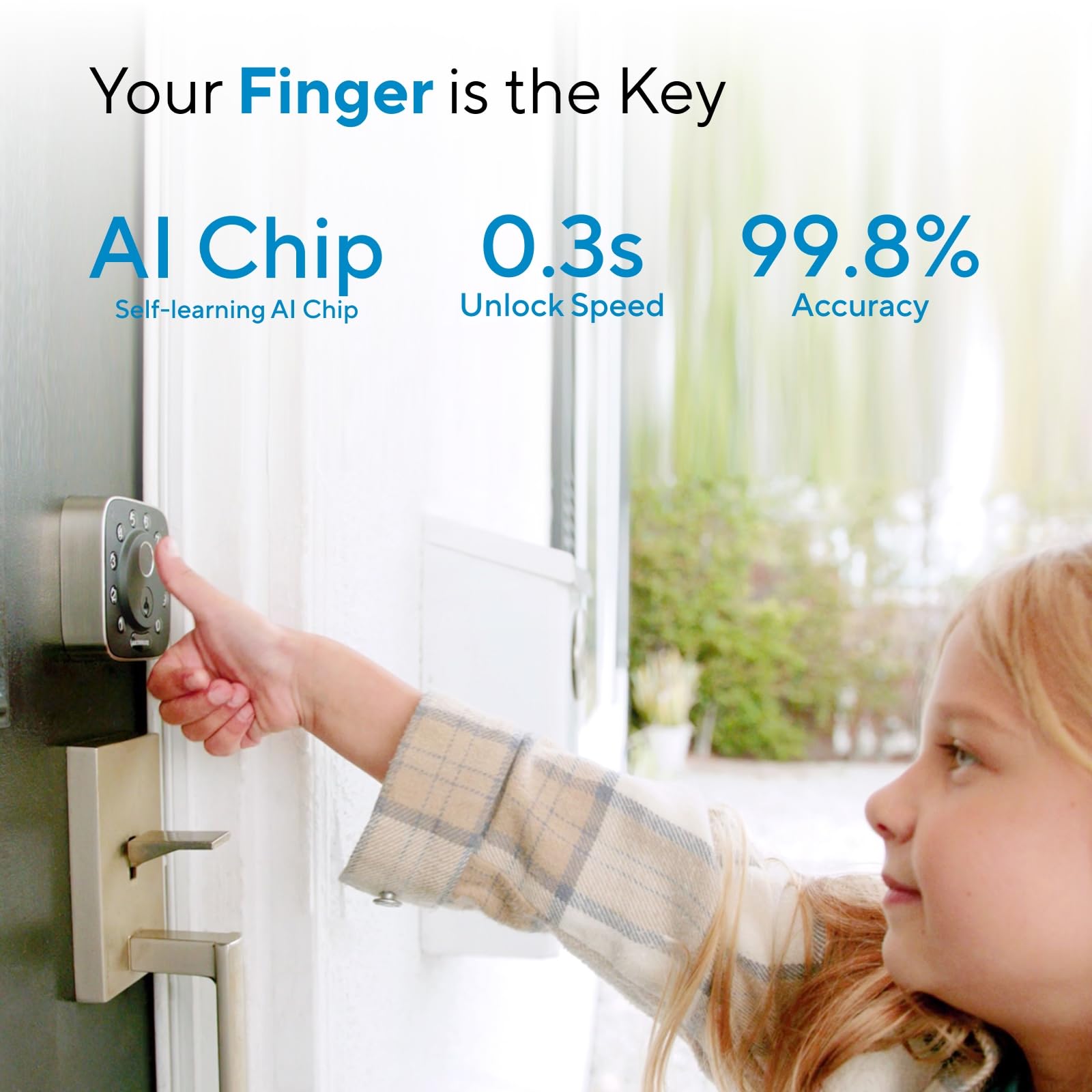 Fingerprint and passcode options provide versatile access with ULTRALOQ Bolt.