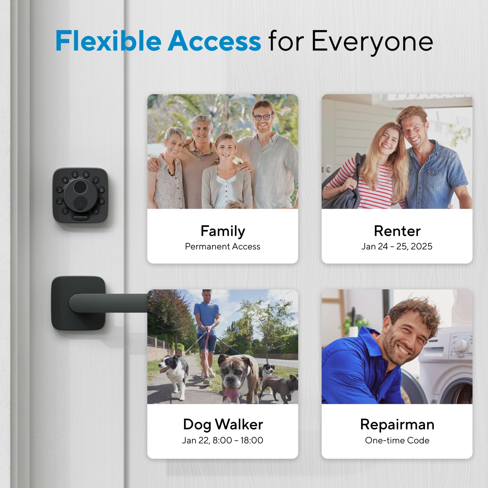 ULTRALOQ Bolt remote access via Wi-Fi keeps doors controllable away from home.