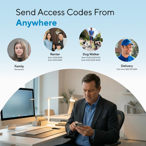 Built-in WiFi setup screen on ULTRALOQ Bolt showing remote access ability.