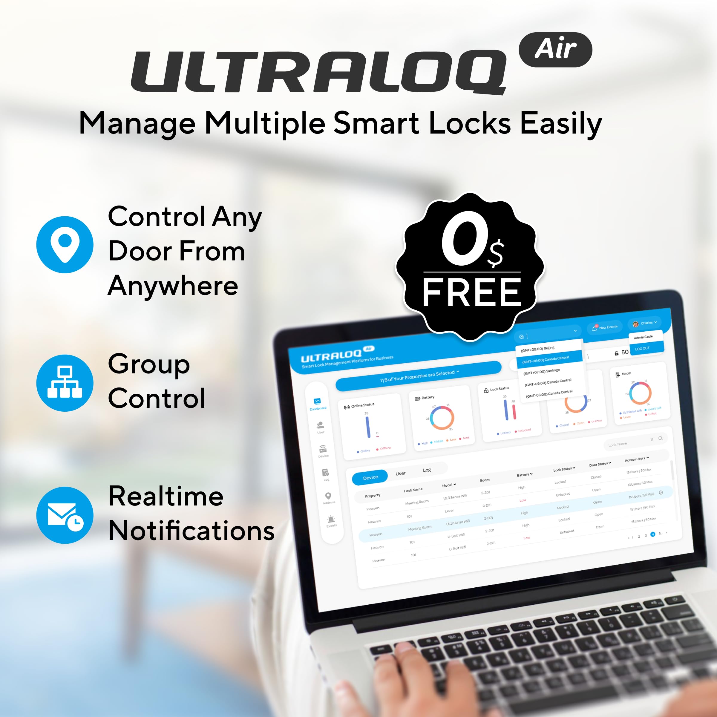 ULTRALOQ Latch 5 weatherproof exterior for year-round protection
