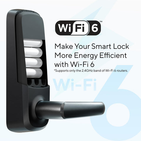 ULTRALOQ Latch 5 weatherproof exterior on an exterior door