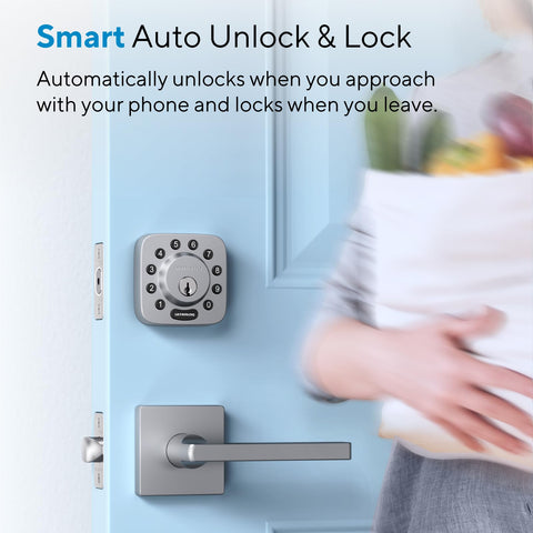 ULTRALOQ U‑Bolt door sensor displaying live status indicator