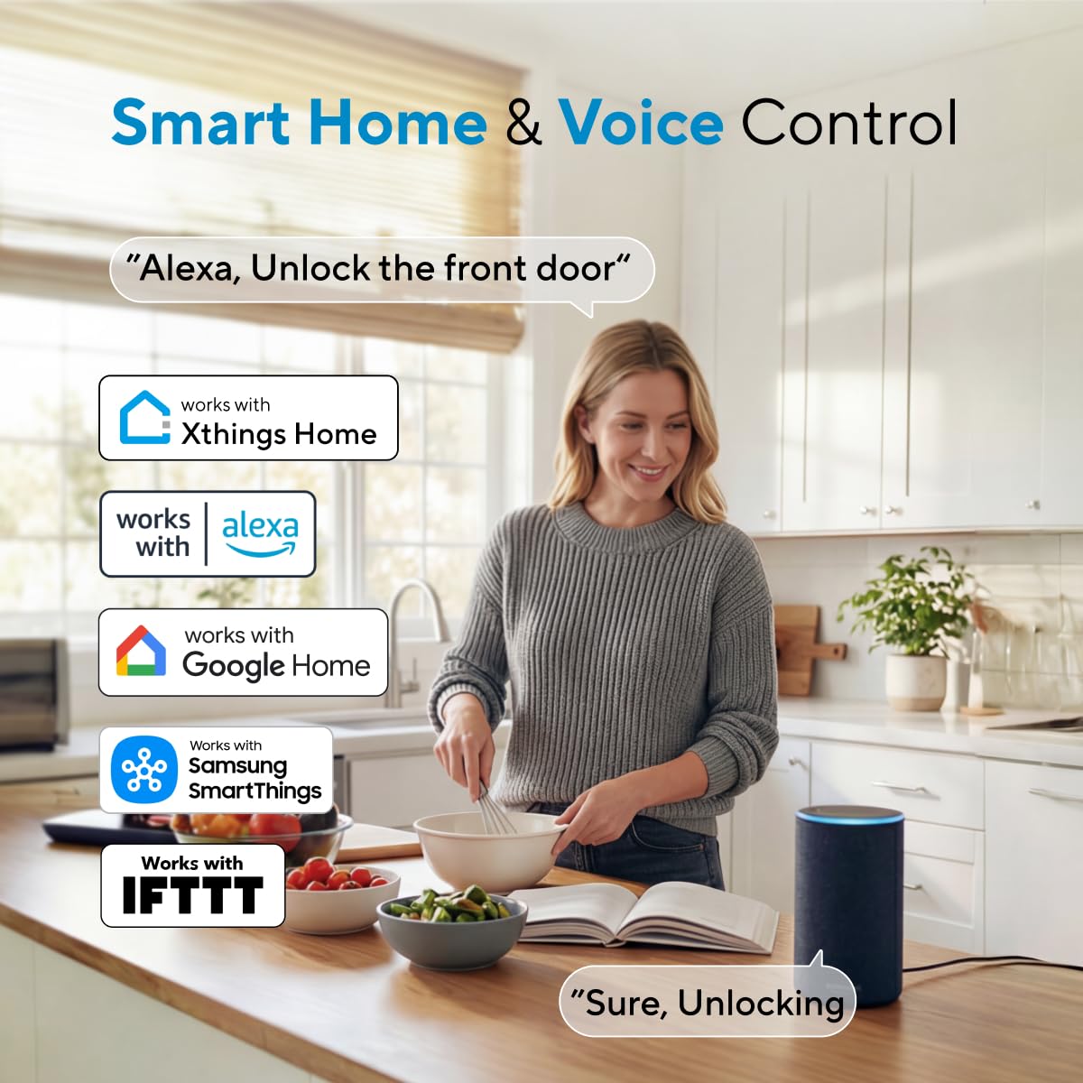 ULTRALOQ U-Bolt Pro auto unlock as you approach the door.