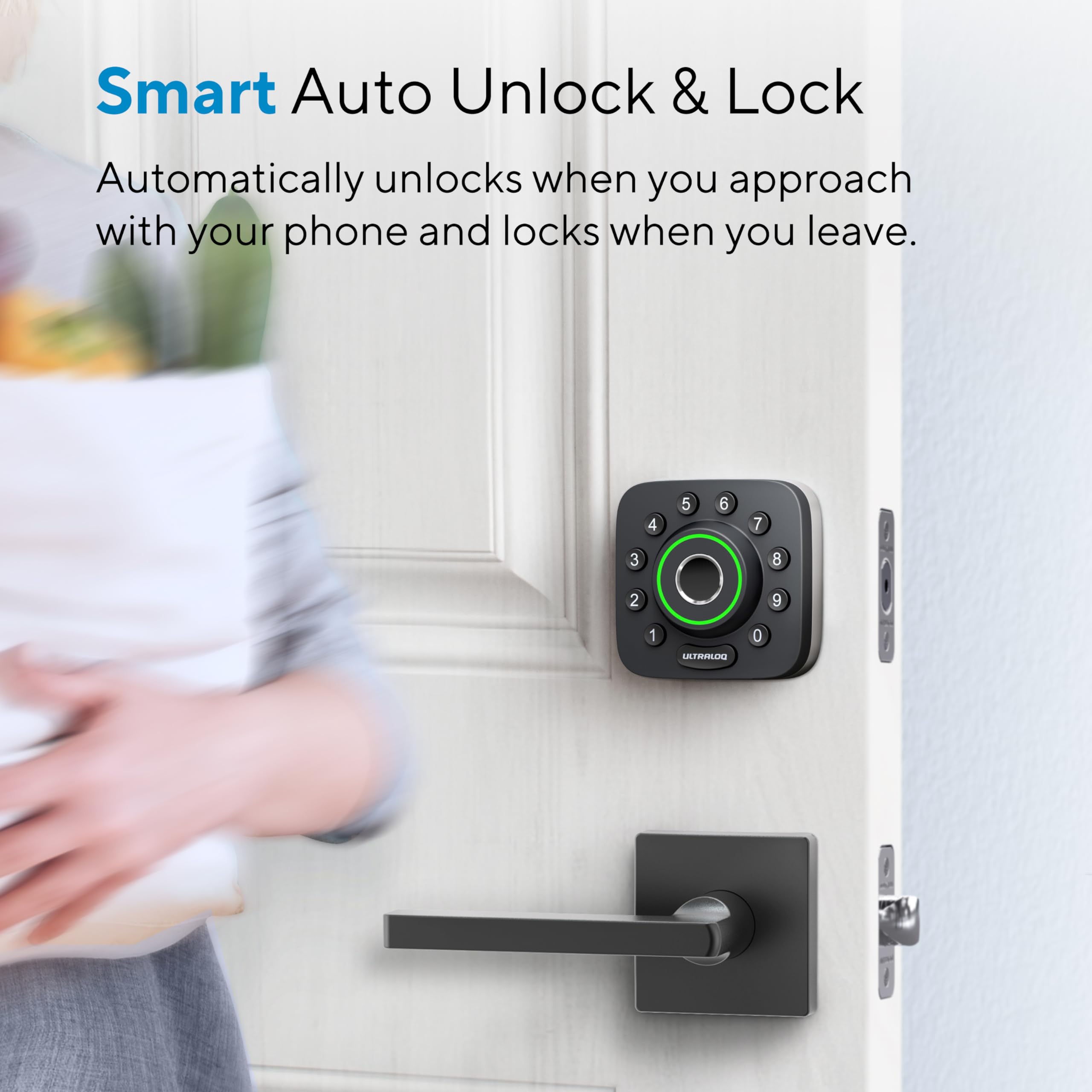 ULTRALOQ U-Bolt Pro auto-unlock feature activates as you approach the door