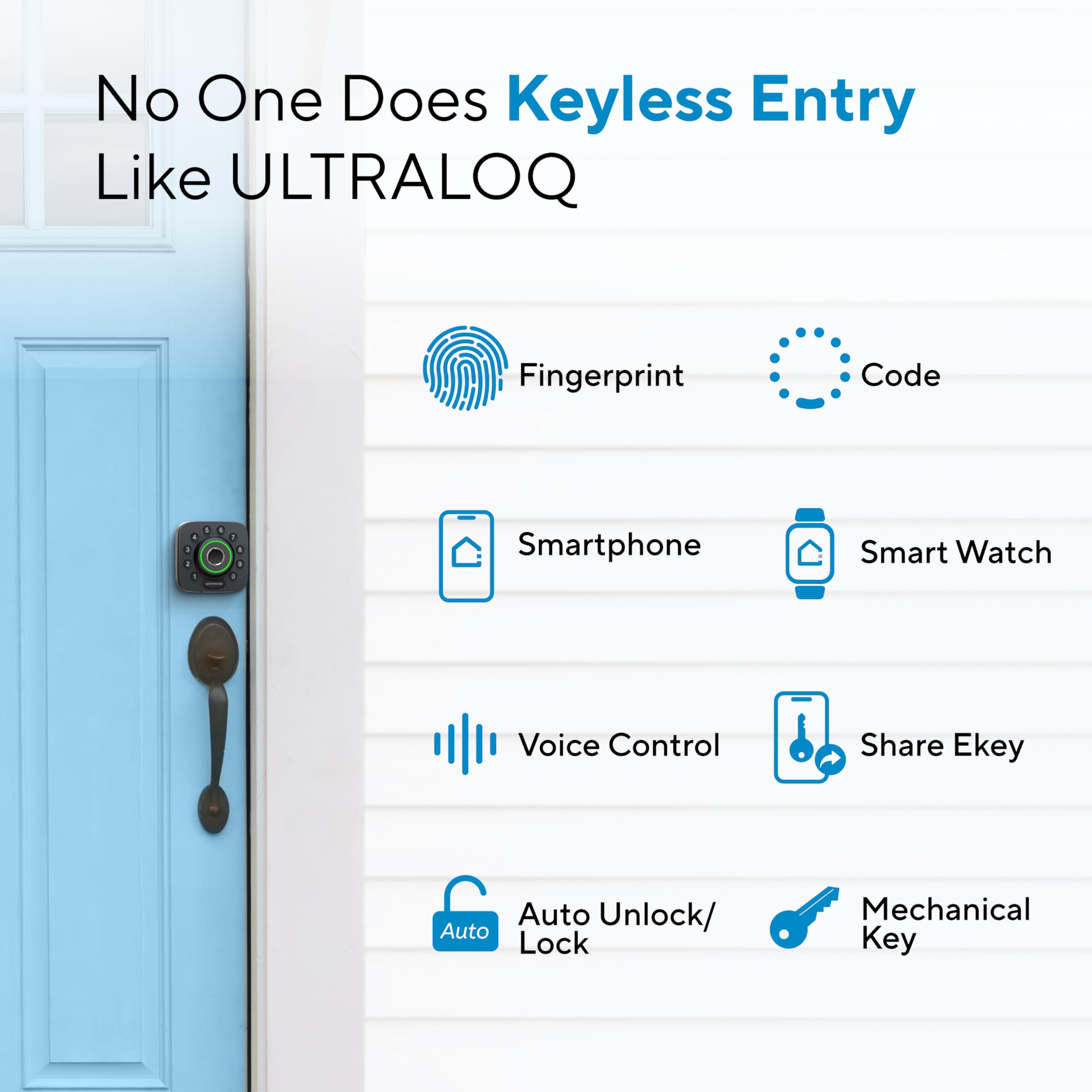 ULTRALOQ U-Bolt Pro everyday use at the entrance with convenient access