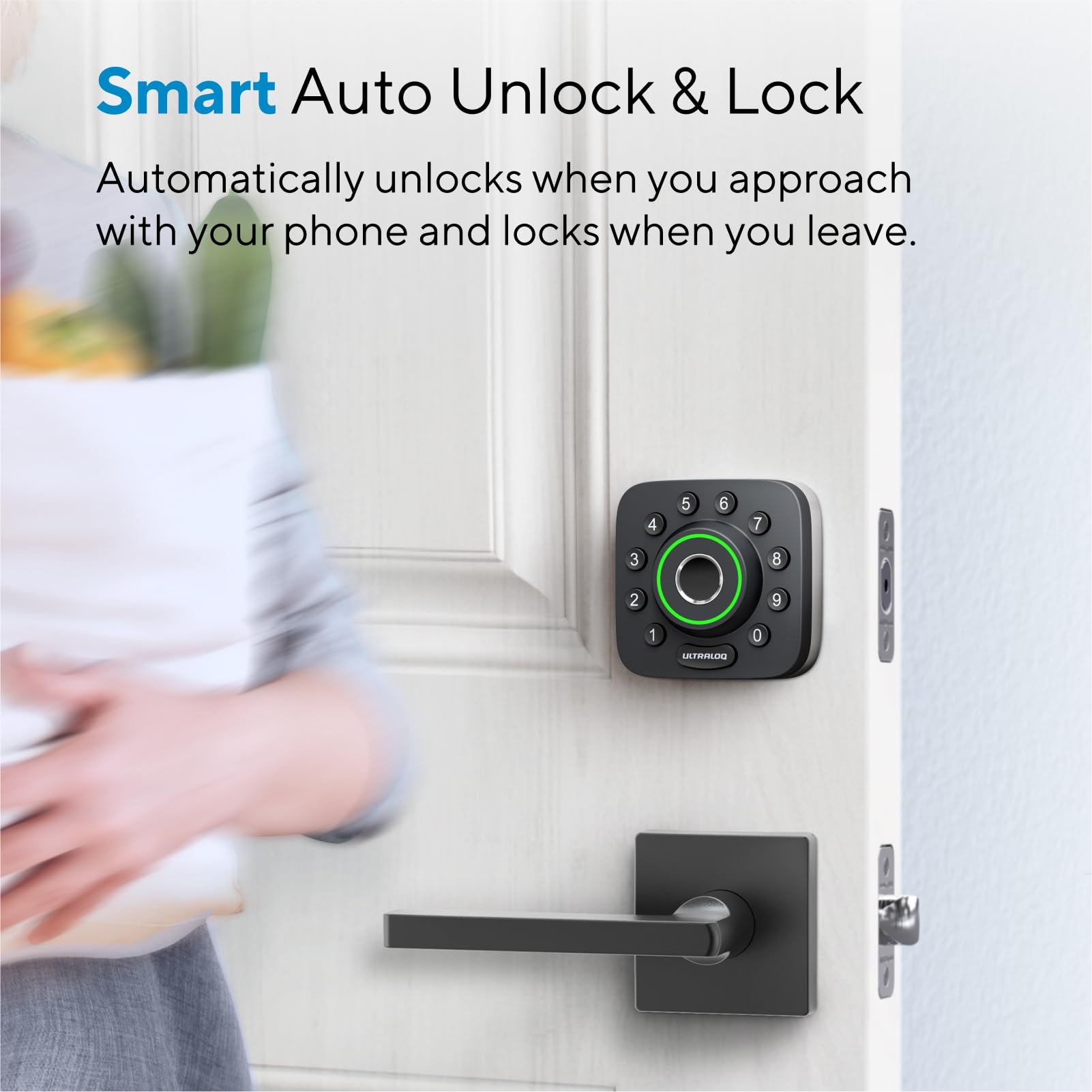 Door sensor displays real-time status to prevent accidental left-open moments.