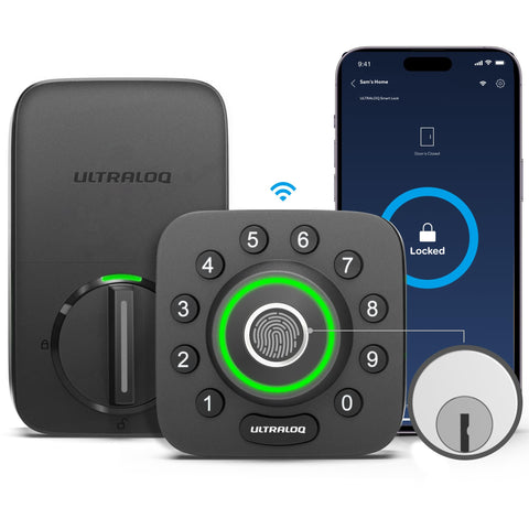 ULTRALOQ U-Bolt Pro front view enables keyless entry for busy households.