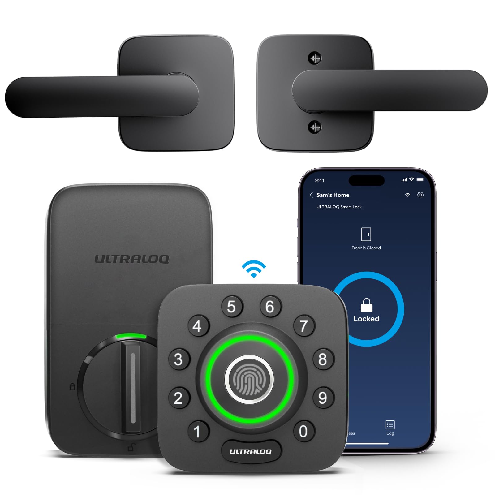 ULTRALOQ U-Bolt Pro front-door WiFi lock for remote access control.