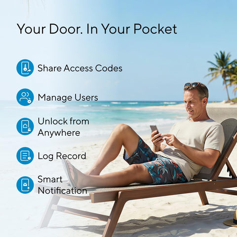 ULTRALOQ U-Bolt app control shows remote lock status and activity history.