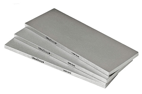 Ultrasharp 300 grit diamond sharpening stone for fast edge refinement.