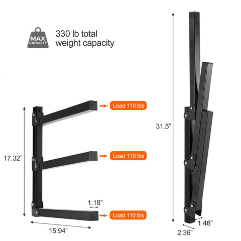 Ultrawall heavy-duty lumber rack close-up showing sturdy support