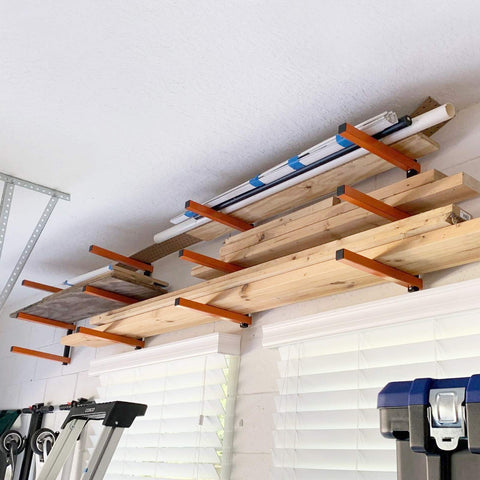 Ultrawall lumber storage rack heavy-duty design supports bulky materials in workshops.