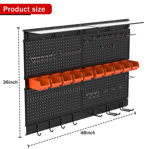 Ultrawall pegboard rail system with adjustable mounting for flexibility.