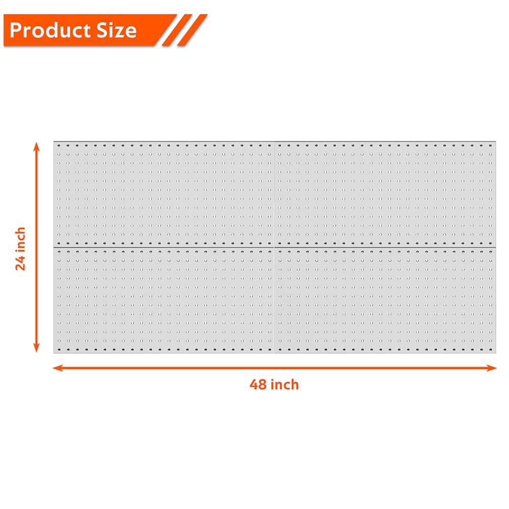 Ultrawall pegboard wall panel illustrating easy hook compatibility for tool organization.