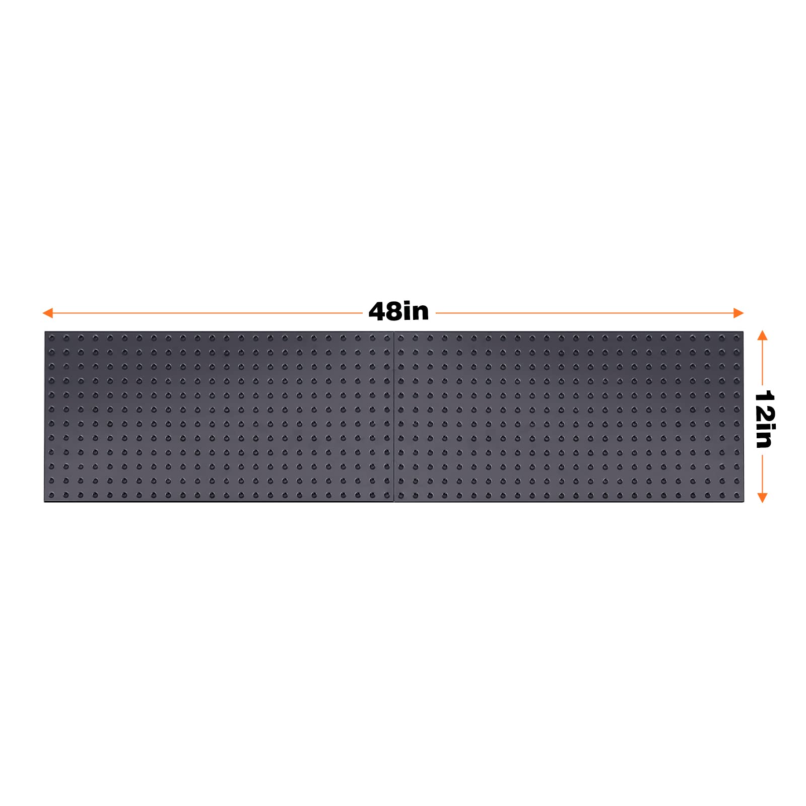 Ultrawall powder-coated steel pegboard resists rust for long-lasting workshop use.