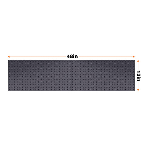 Ultrawall powder-coated steel pegboard resists rust for long-lasting workshop use.
