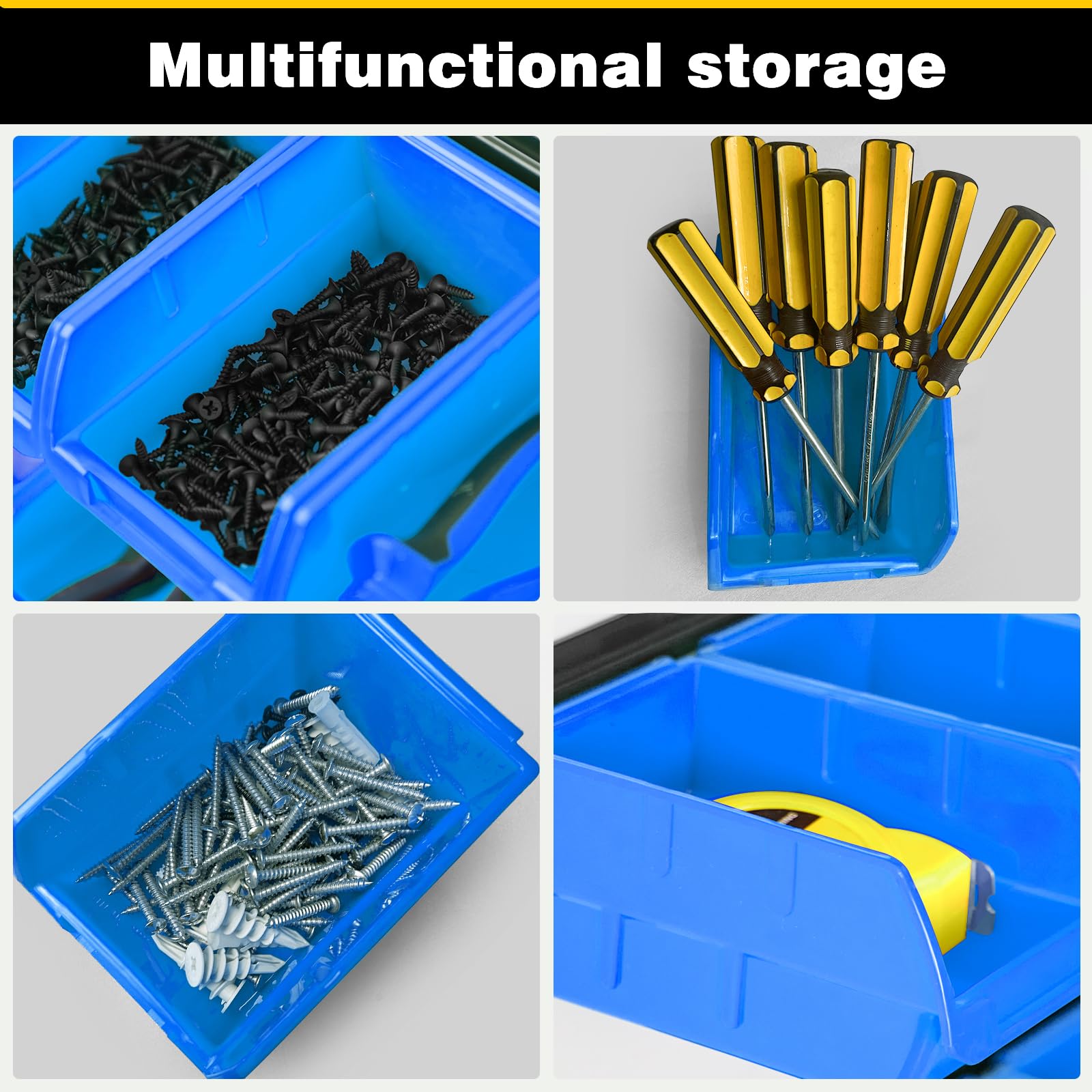 Ultrawall rail system demonstrates sturdy support for heavy bins up to 22 lbs