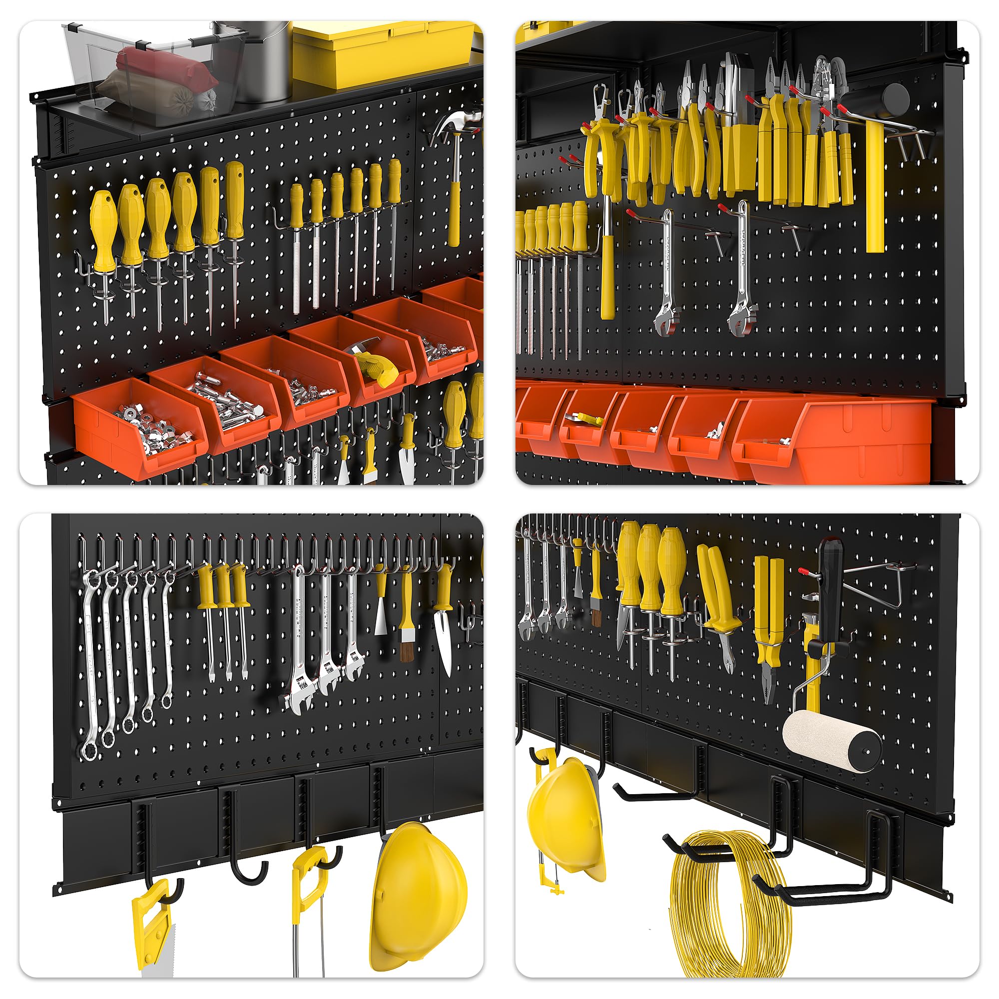 Ultrawall pegboard shelf component organized for quick access.