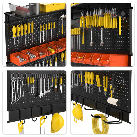 Ultrawall pegboard shelf component organized for quick access.
