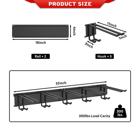 Ultrawall ski rack powder-coated steel resists rust and wear.