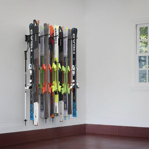 Ultrawall ski rack includes pre-drilled holes for simple mounting.