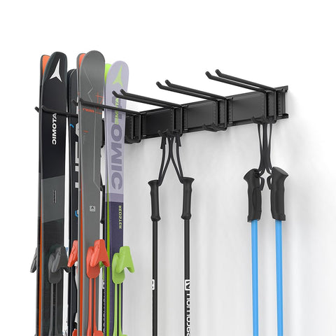 Ultrawall ski rack with 32-inch rails for multiple skis.