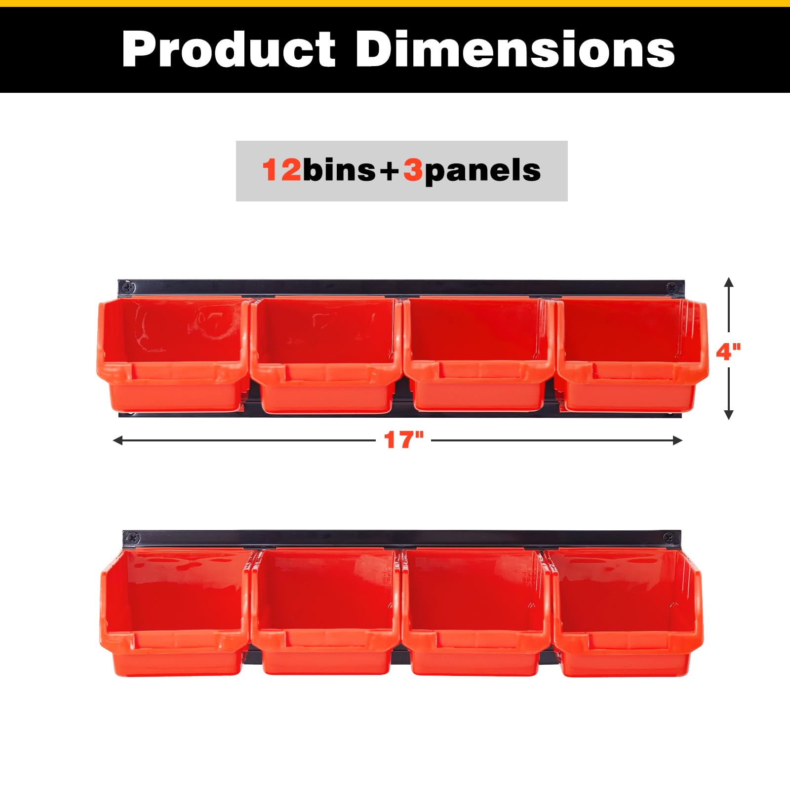 Ultrawall steel rails support a sturdy storage system.
