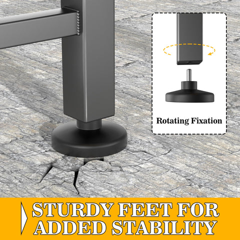 Ultrawall rust-resistant steel legs prevent deformation under heavy use