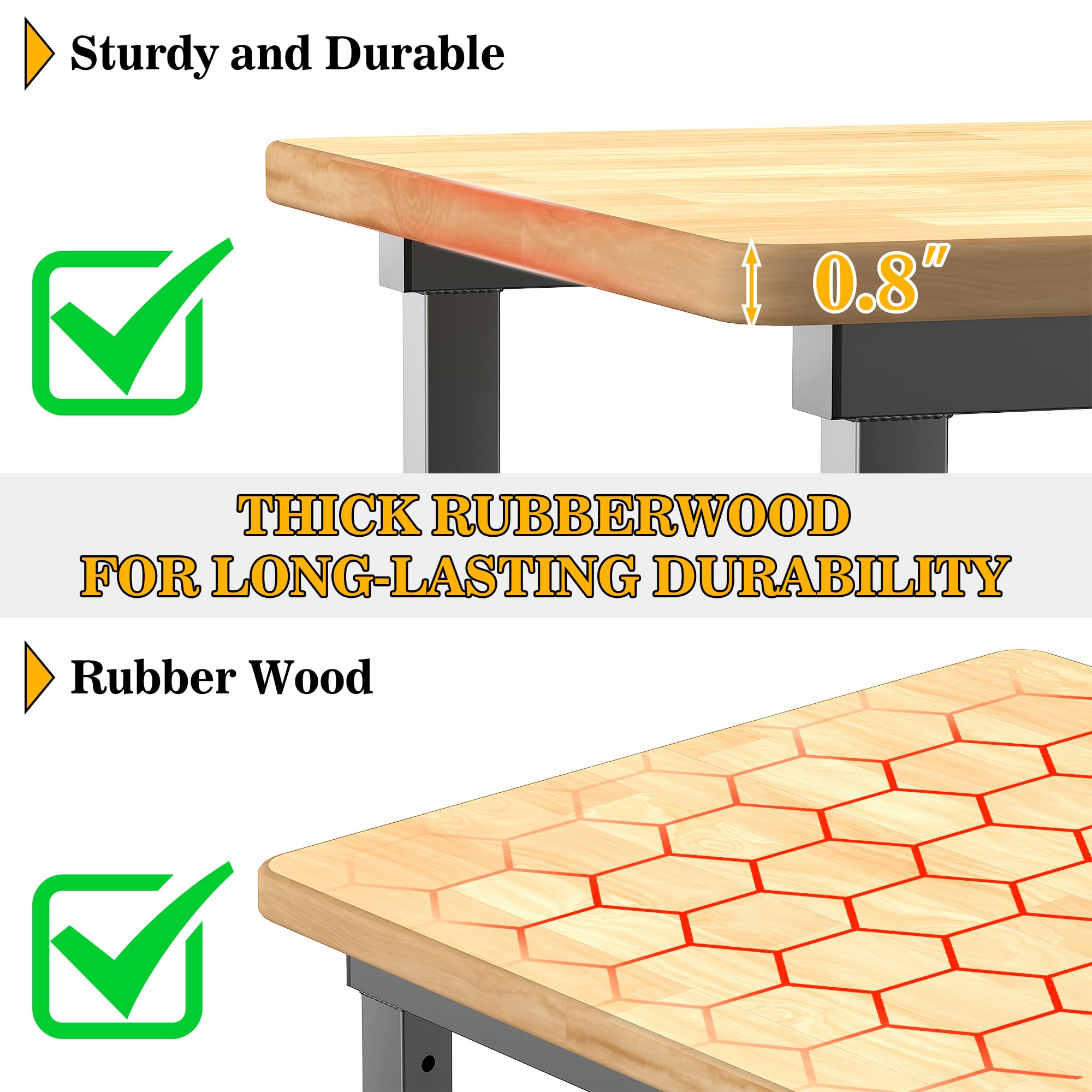 Ultrawall non-slip feet keep the workbench steady during tasks