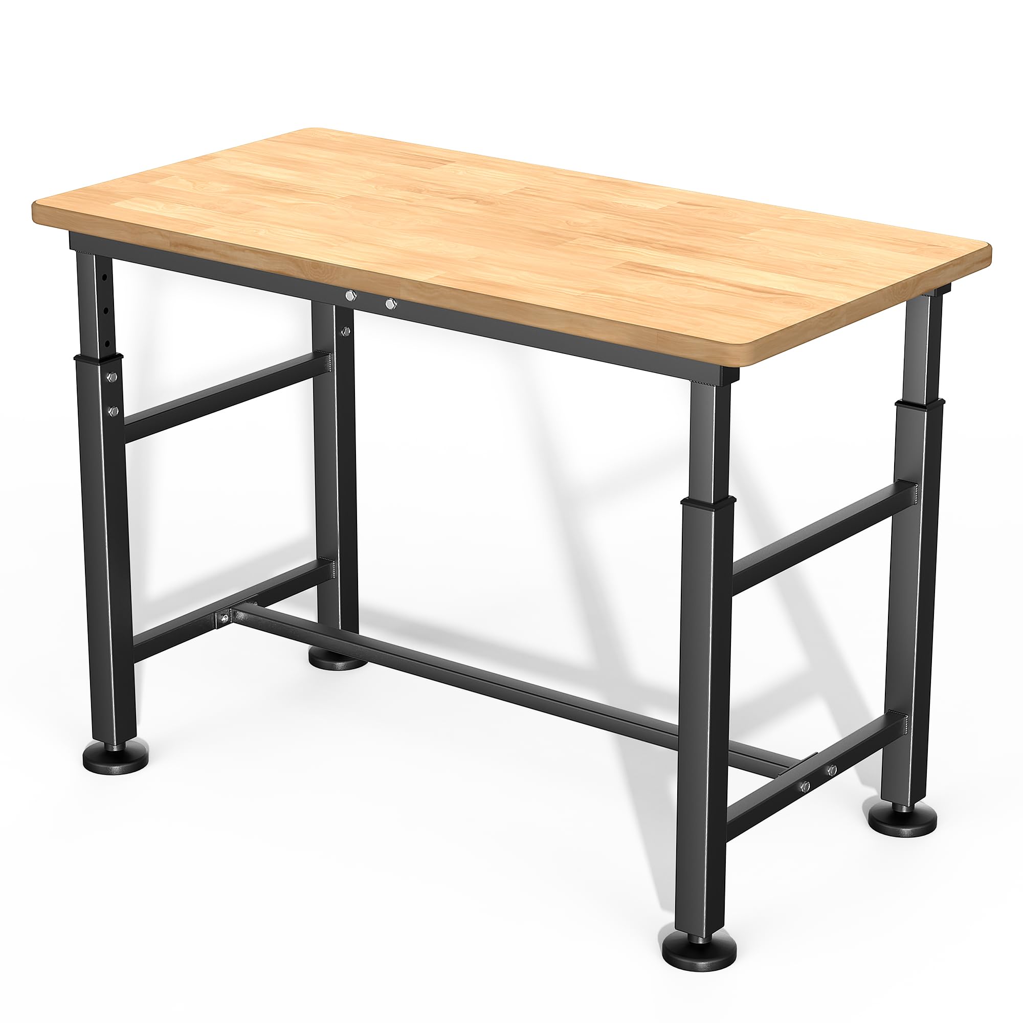 Ultrawall workbench with polished rubberwood top for easy cleaning and wear resistance