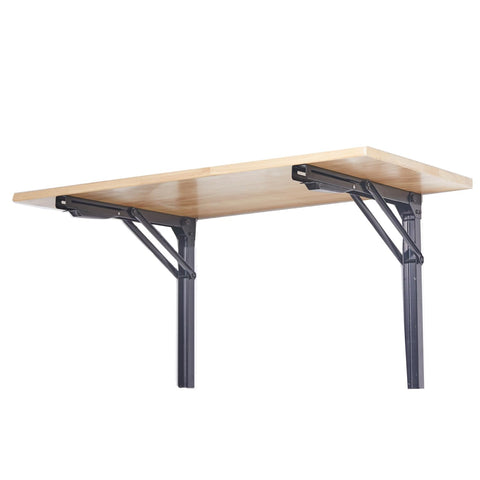 Ultrawall wall-mounted folding workbench with sturdy top surface ready for projects