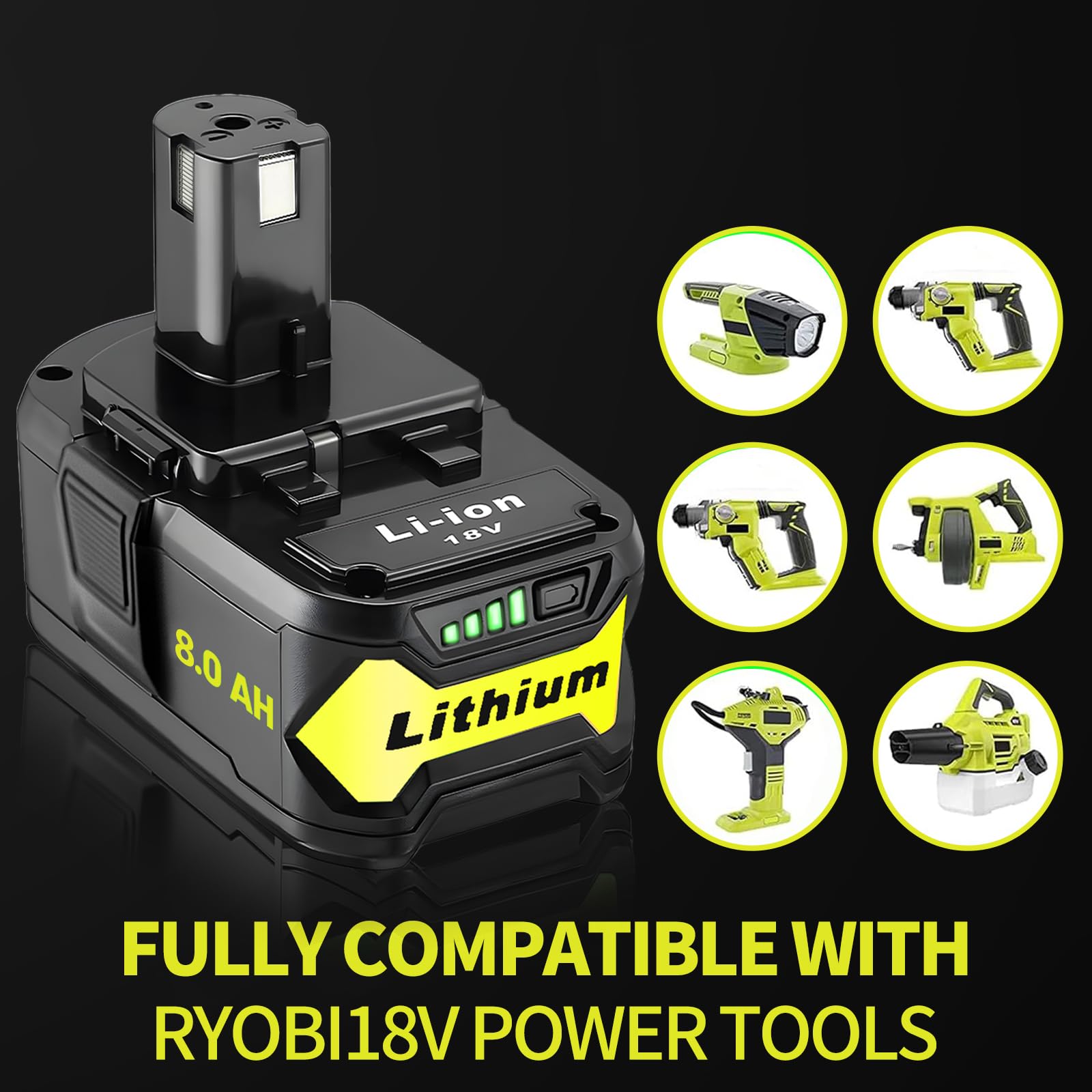 Ultraxxis battery powering a Ryobi tool in real-world use
