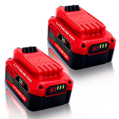 Ultraxxis Upgrade 20V 8Ah battery pair powering Craftsman tools for extended runtime.