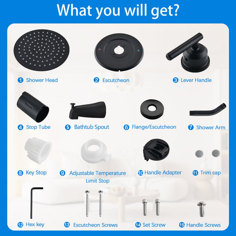 Ultrimkit 8in rain showerhead close-up: ultra-thin design with air-in tech.