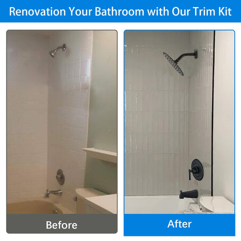 Ultrimkit matte black finish close-up: sleek, modern bathroom upgrade.