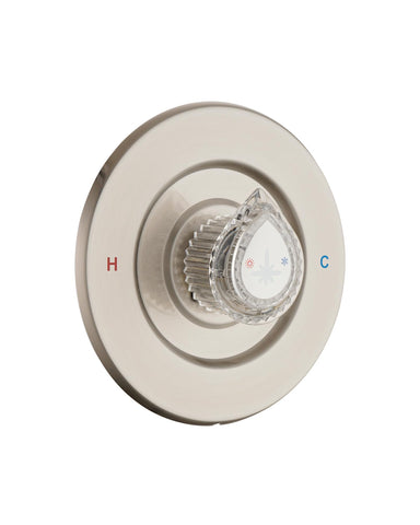 Ultrimkit knob handle in brushed nickel for smooth shower control