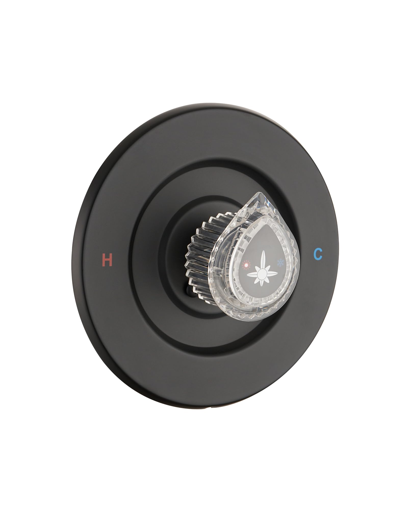 Ultrimkit Moen Chateau trim kit front view in matte black for a modern upgrade