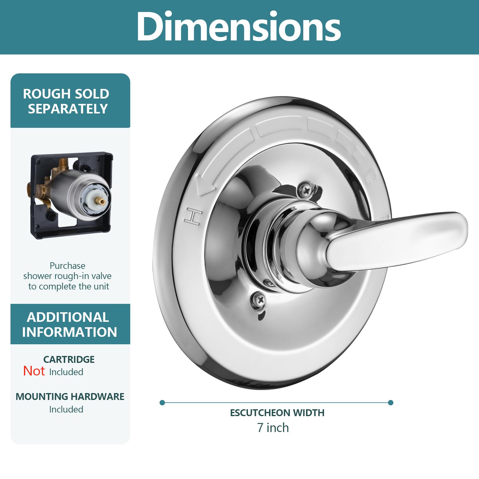 Ultrimkit shower trim kit sturdy metal build ensures lasting reliability.